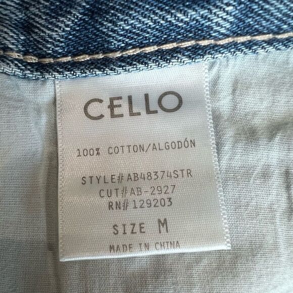 Cello high waist two tone denim jean shorts size medium (NWT) - Picture 10 of 13